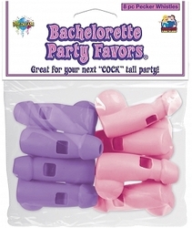 Bachelorette: 5A - PECKER WHISTLES PINK AND PURPLE 8PC - PD6029