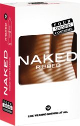 Condoms: 9B - FOUR SEASONS - NAKED RIBBED 12 - FS-NR-12**