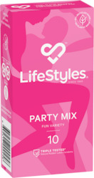 Condoms: 8A - LIFESTYLES - PARTY MIX 10S**