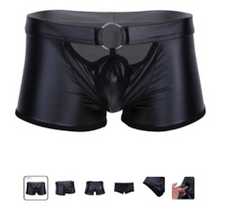 MEN'S: S - BOXERS - WET LOOK - RING FRONT - XL - SJ-M-TRUNKS-3**