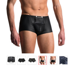 MEN'S: S - BOXERS - WET LOOK - DOMED POUCH  - XXL - SJ-M-TRUNKS-5**