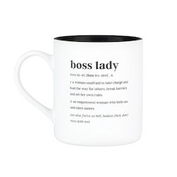 Mugs: S - MUG LARGE 20OZ- BOSS LADY ... - 129683**