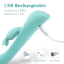 Tickler Vibes: 1C - RECHARGEABLE RABBIT VIBE  - CN-621011258