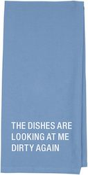 ABOUT FACE NOVELTIES: 9B - SAY WHAT TEA TOWEL - THE DISHES ARE ... 129311**