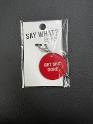 ABOUT FACE NOVELTIES: 2D - ABOUT FACE KEY TAGS - GET SHIT DONE - 186832**