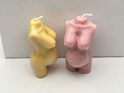 SUE'S CANDLES: SJ - PREGNANT FORM CANDLES - ASSORTED COLOURS  -  PACKAGED  - SJ-PF-01**