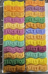 SUE'S CANDLES: SJ - MESSAGE CANDLE - PACKAGED - FUCK IT - SJ-FI-01**