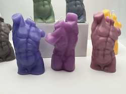 SCENTED ORNAMENTAL CANDLES: SJ - CANDLES - EROS MALE FORM - ASSORTED COLOURS  - SJ-MFE-01**