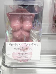 SCENTED ORNAMENTAL CANDLES: SJ - FEMALE FORM 2 CANDLES - ASSORTED COLOURS  -  PACKAGED  - SJ-FF-02**