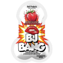 Edible: 2D - BJ BANG - ORAL SEX POPPING CANDY - SUCCULENT STRAWBERRY - HP-3593**