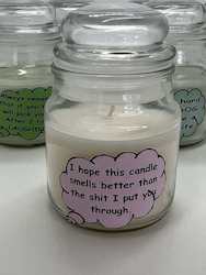 SCENTED ORNAMENTAL CANDLES: SJ - INSIGHTFUL CANDLES -  I HOPE THIS CANDLE..... **