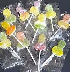 Edible: SJ - GUMMY PECKER POPS - ASSORTED FLAVOURS - SJ-GPP-01